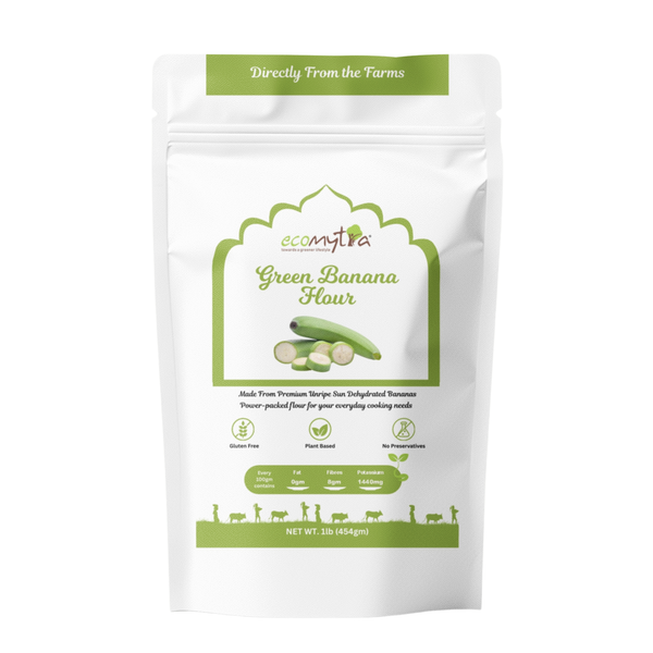 Ecomytra Sprouted Green Banana Flour (1 lbs)