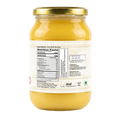 Ahimsa Pure A2 Desi Cow Cultured Ghee, 16oz