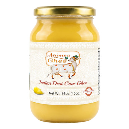 Ahimsa Pure A2 Desi Cow Cultured Ghee, 16oz