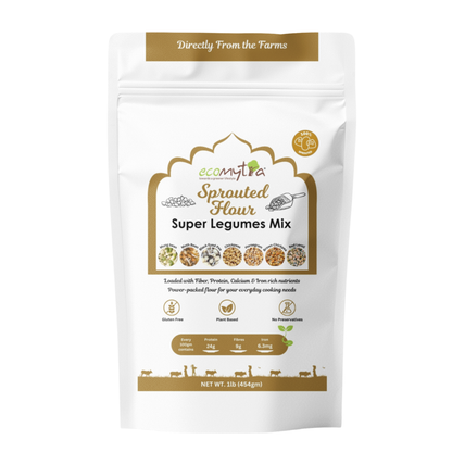 Ecomytra Super Legumes Mix Sprouted Flour (1 lbs)