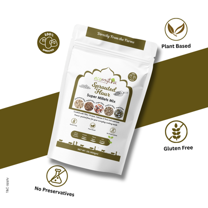Ecomytra Super Millets Mix Sprouted Flour (1 lbs)