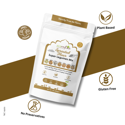 Ecomytra Super Legumes Mix Sprouted Flour (1 lbs)