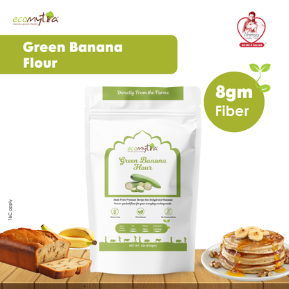 Ecomytra Sprouted Green Banana Flour (1 lbs)
