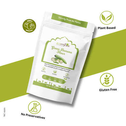 Ecomytra Sprouted Green Banana Flour (1 lbs)
