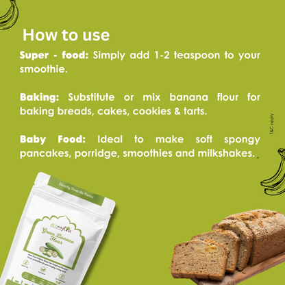 Ecomytra Sprouted Green Banana Flour (1 lbs)